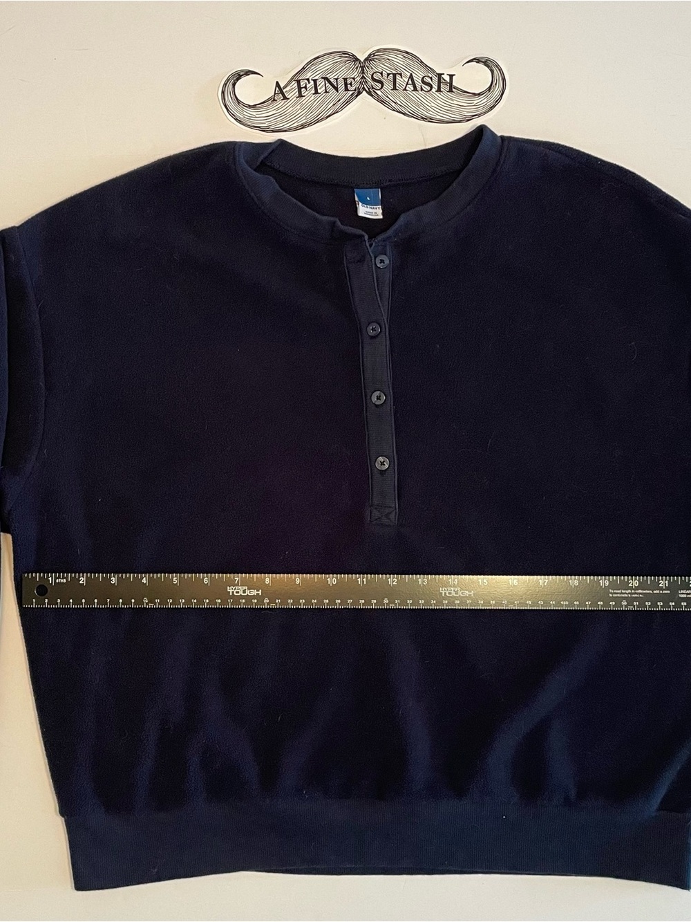 Old Navy Navy Henley fleece Pullover Sweatshirt - Blue